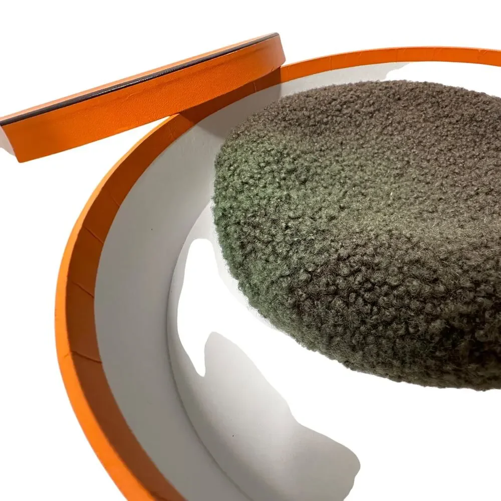 Hermes Mouton Brown Beret with Box Size 55 - Picture 12 of 13